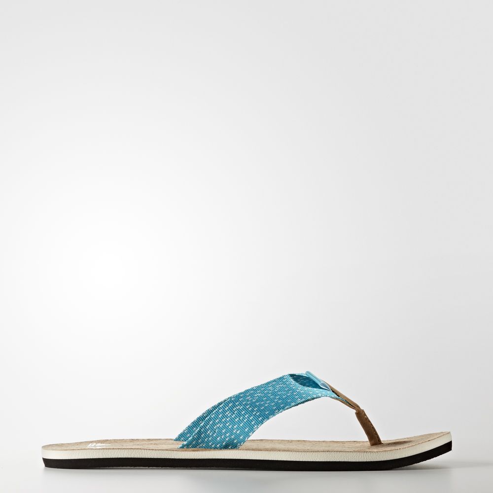 Adidas Eezay Parley Thong - σαγιοναρες ανδρικα - Ασπρα/Πρασινο,Μέγεθος: EU 36 – 54 2/3 (231AZNBC)